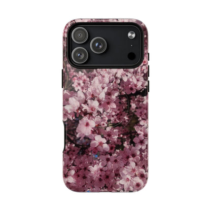 Cherry Blossom Tough Magnetic Phone Case – Pink Floral Protective Phone Cover