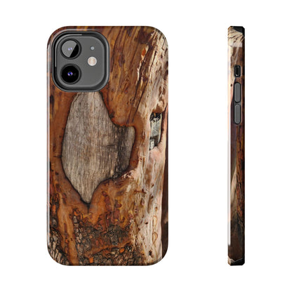 Rustic Bark Tough Phone Case — Wood Texture Protective Phone Case