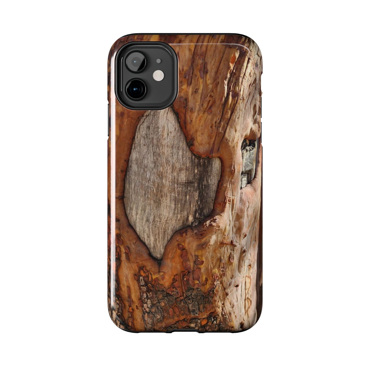 Rustic Bark Tough Phone Case — Wood Texture Protective Phone Case