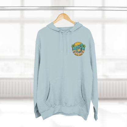 Beach Mode Turtle Hoodie | Tropical Surf Palm Trees