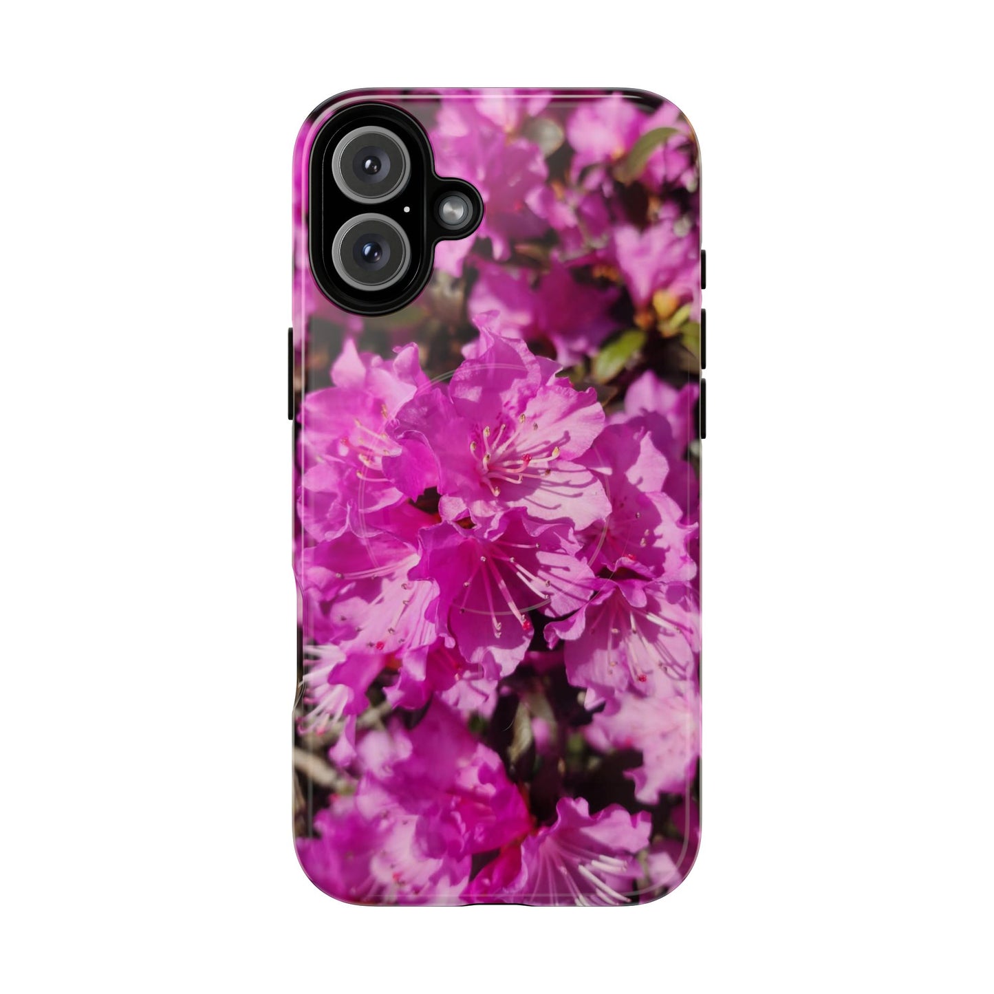 Pink Azalea Tough Magnetic Phone Case — Floral Protective Phone Cover