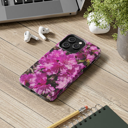 Pink Azalea Tough Phone Case — Floral Protective Phone Cover