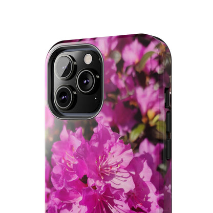 Pink Azalea Tough Phone Case — Floral Protective Phone Cover