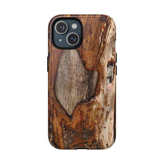 Rustic Bark Tough Magnetic Phone Case — Wood Texture Protective Phone Case