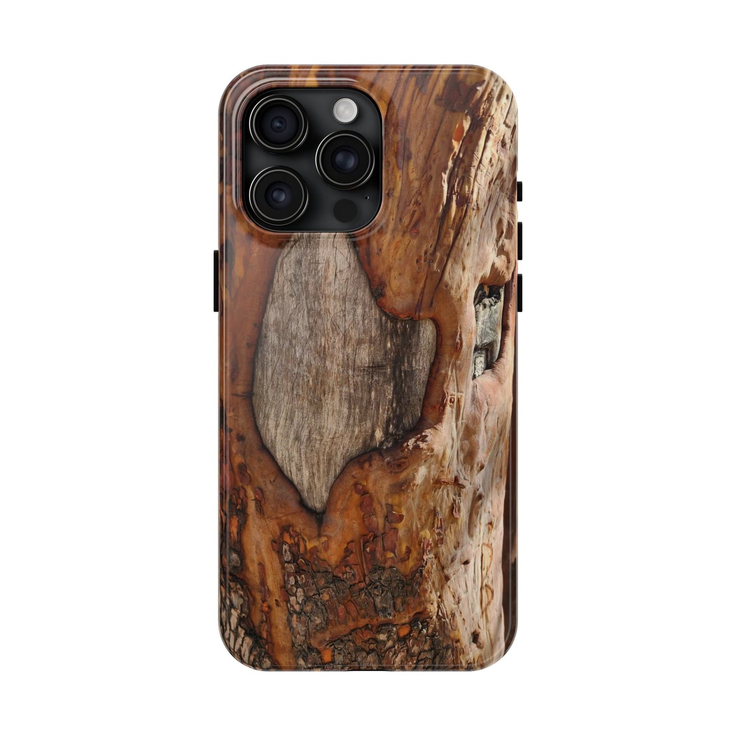 Rustic Bark Tough Phone Case — Wood Texture Protective Phone Case