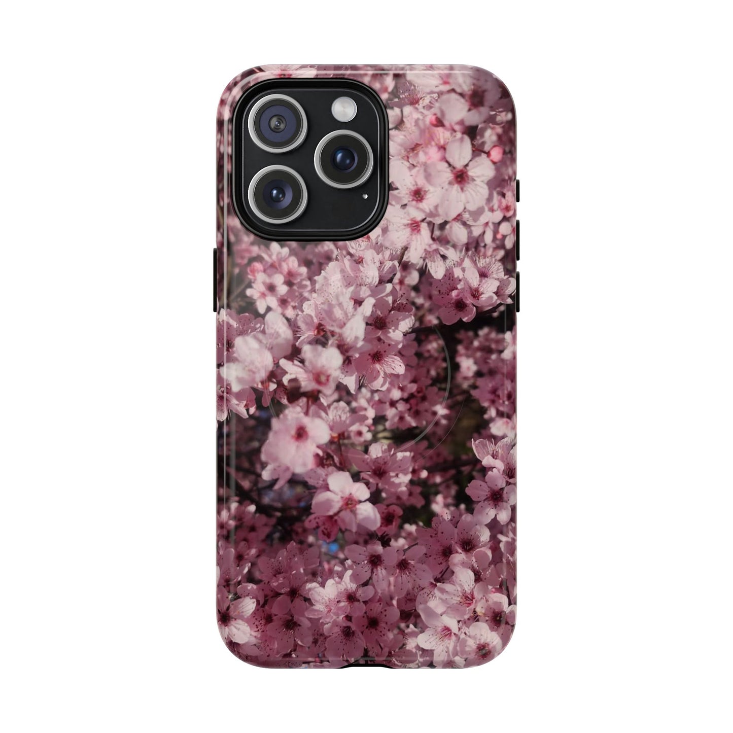 Cherry Blossom Tough Magnetic Phone Case – Pink Floral Protective Phone Cover