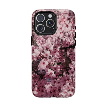 Cherry Blossom Tough Magnetic Phone Case – Pink Floral Protective Phone Cover