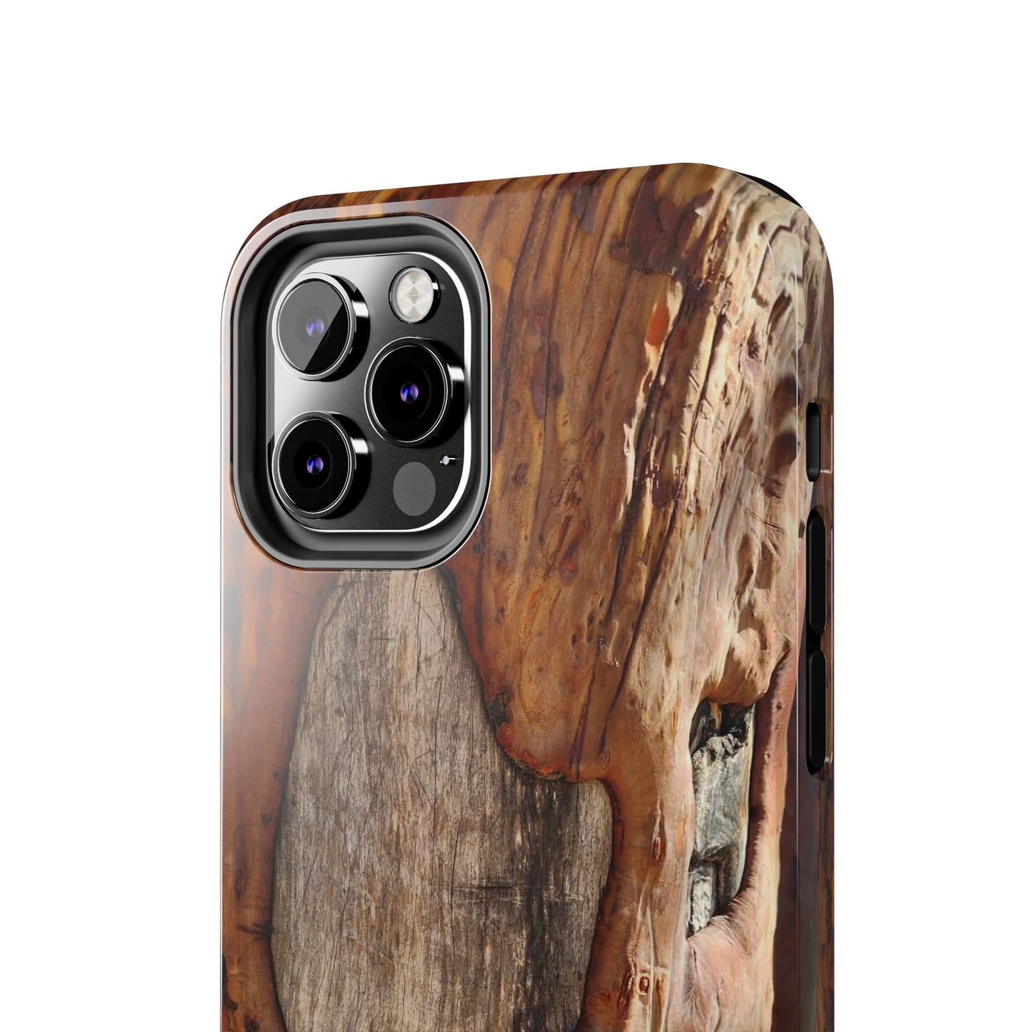 Rustic Bark Tough Phone Case — Wood Texture Protective Phone Case