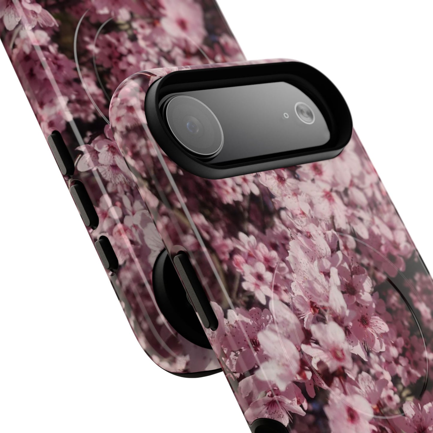 Cherry Blossom Tough Magnetic Phone Case – Pink Floral Protective Phone Cover