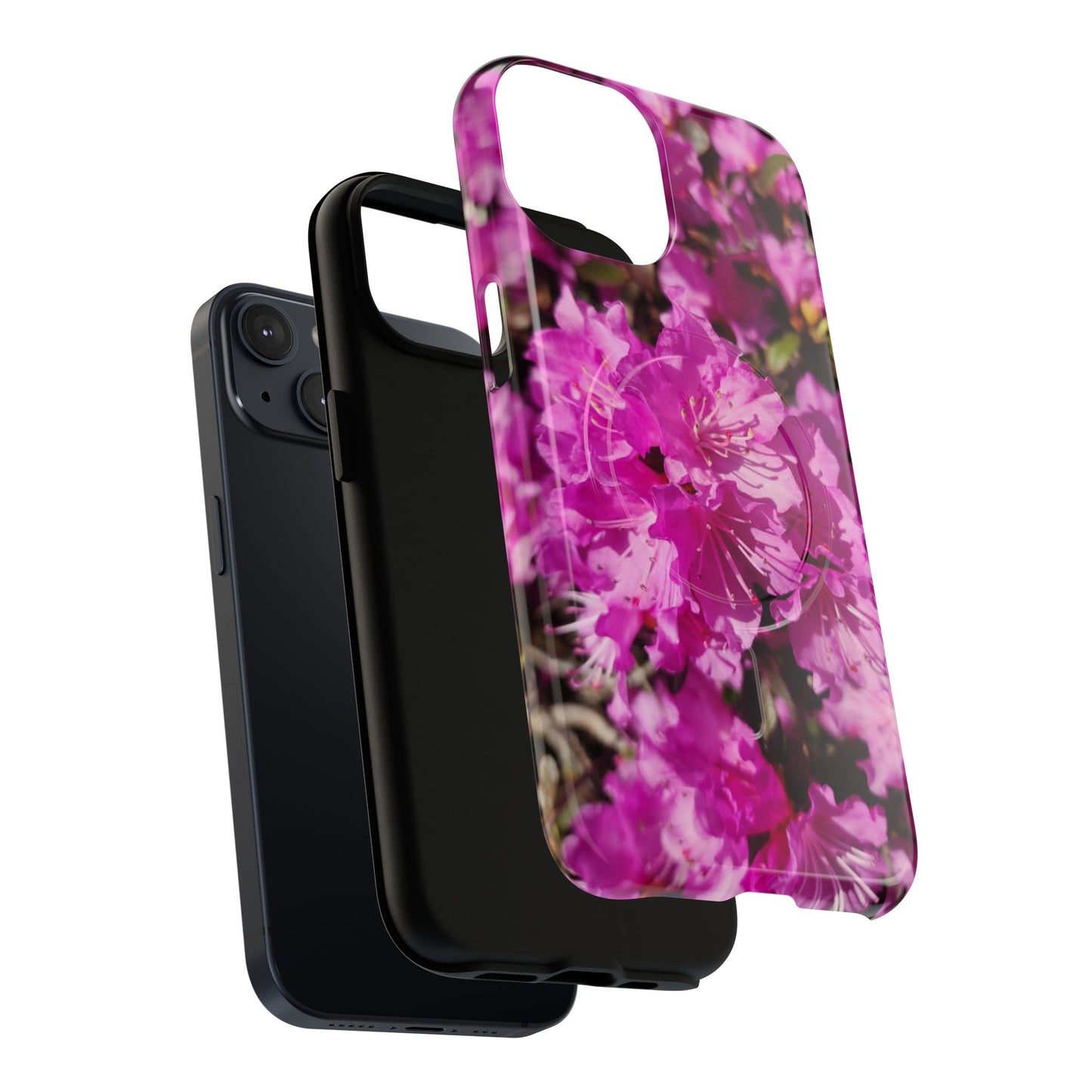Pink Azalea Tough Magnetic Phone Case — Floral Protective Phone Cover