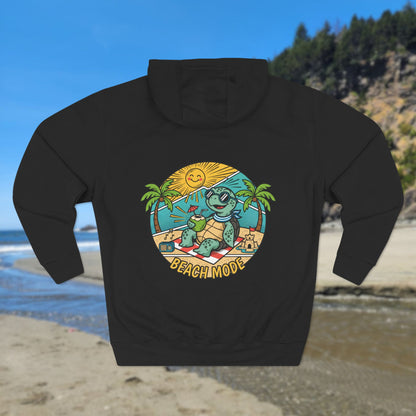 Beach Mode Turtle Hoodie | Tropical Surf Palm Trees