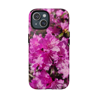 Pink Azalea Tough Magnetic Phone Case — Floral Protective Phone Cover