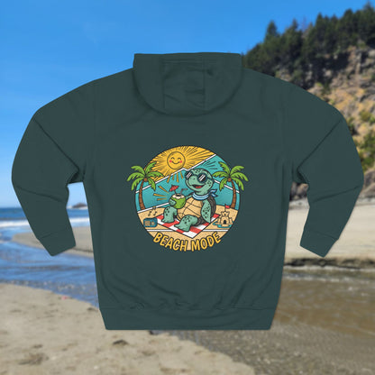 Beach Mode Turtle Hoodie | Tropical Surf Palm Trees