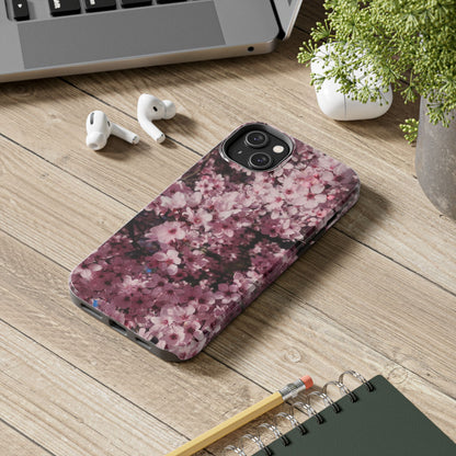 Cherry Blossom Tough Phone Case – Pink Floral Protective Phone Cover