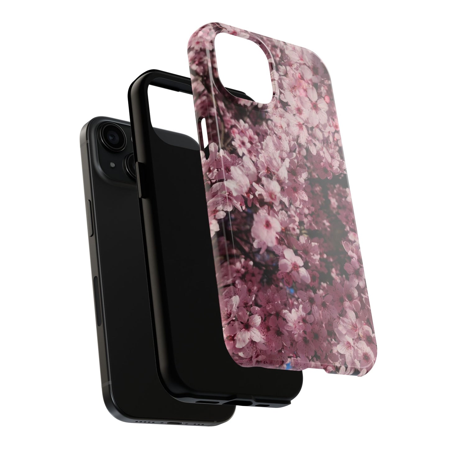 Cherry Blossom Tough Phone Case – Pink Floral Protective Phone Cover