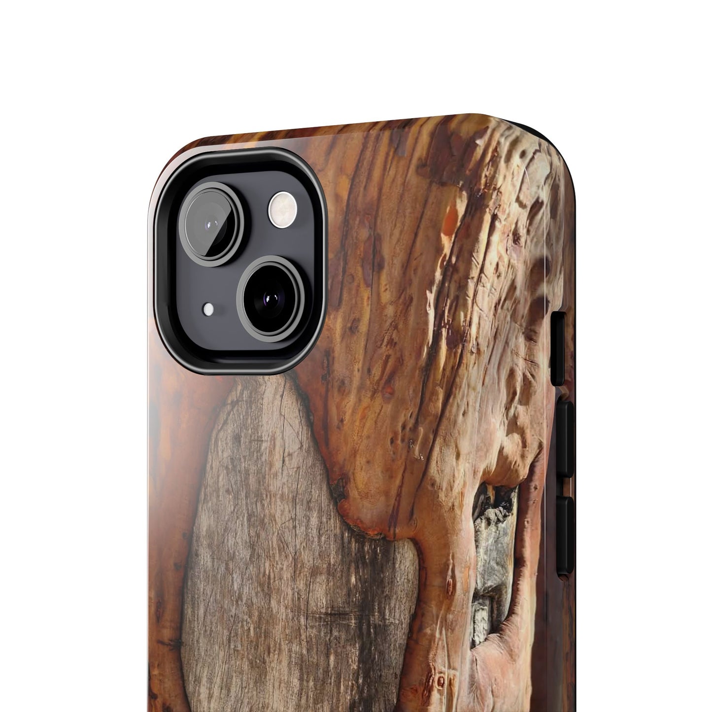 Rustic Bark Tough Phone Case — Wood Texture Protective Phone Case