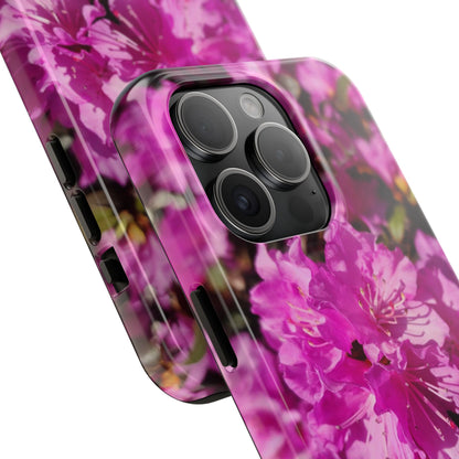 Pink Azalea Tough Phone Case — Floral Protective Phone Cover