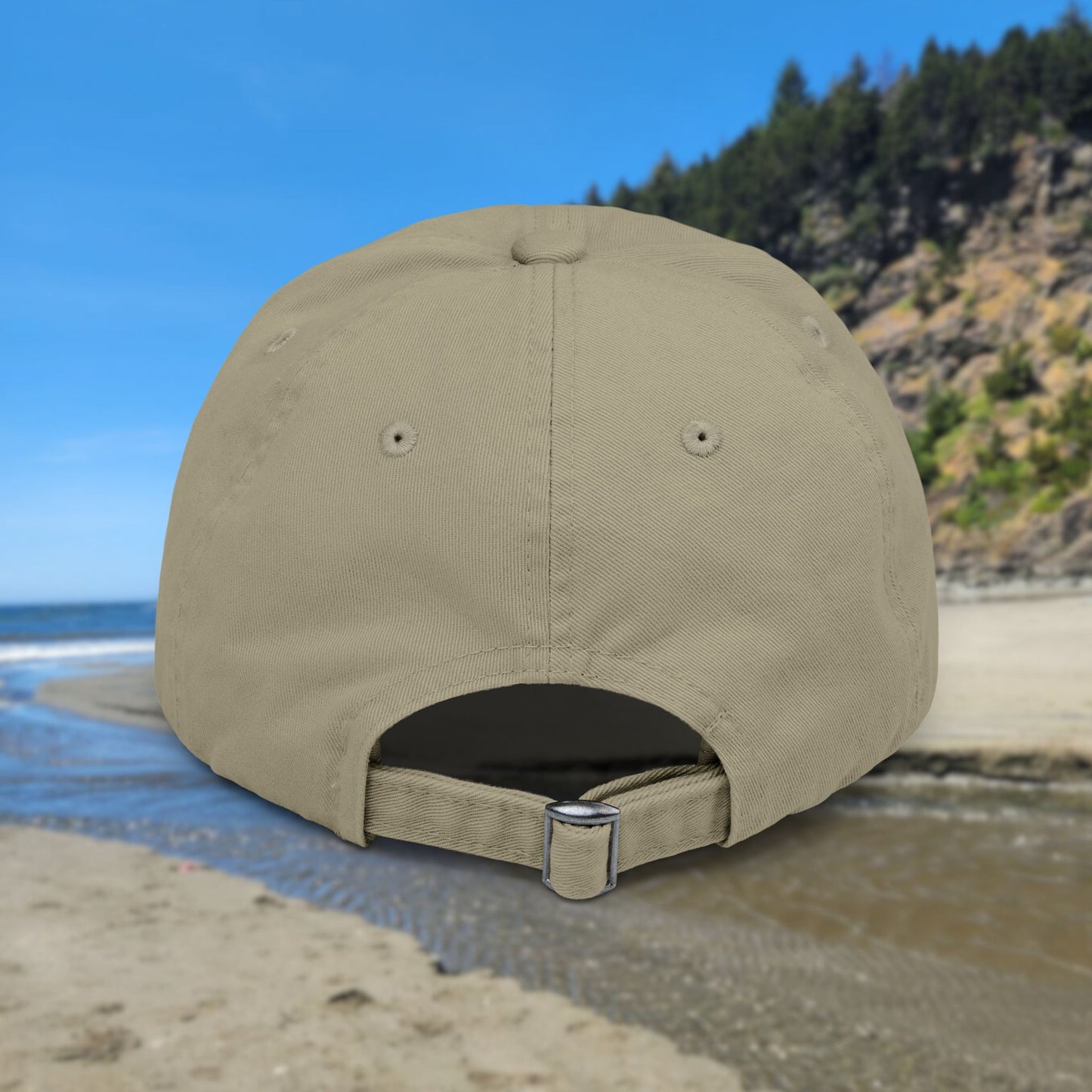Beach Umbrella Illustration Cap | Summer Beach Scene, Sandcastle, Waves