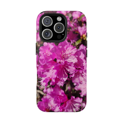 Pink Azalea Tough Phone Case — Floral Protective Phone Cover