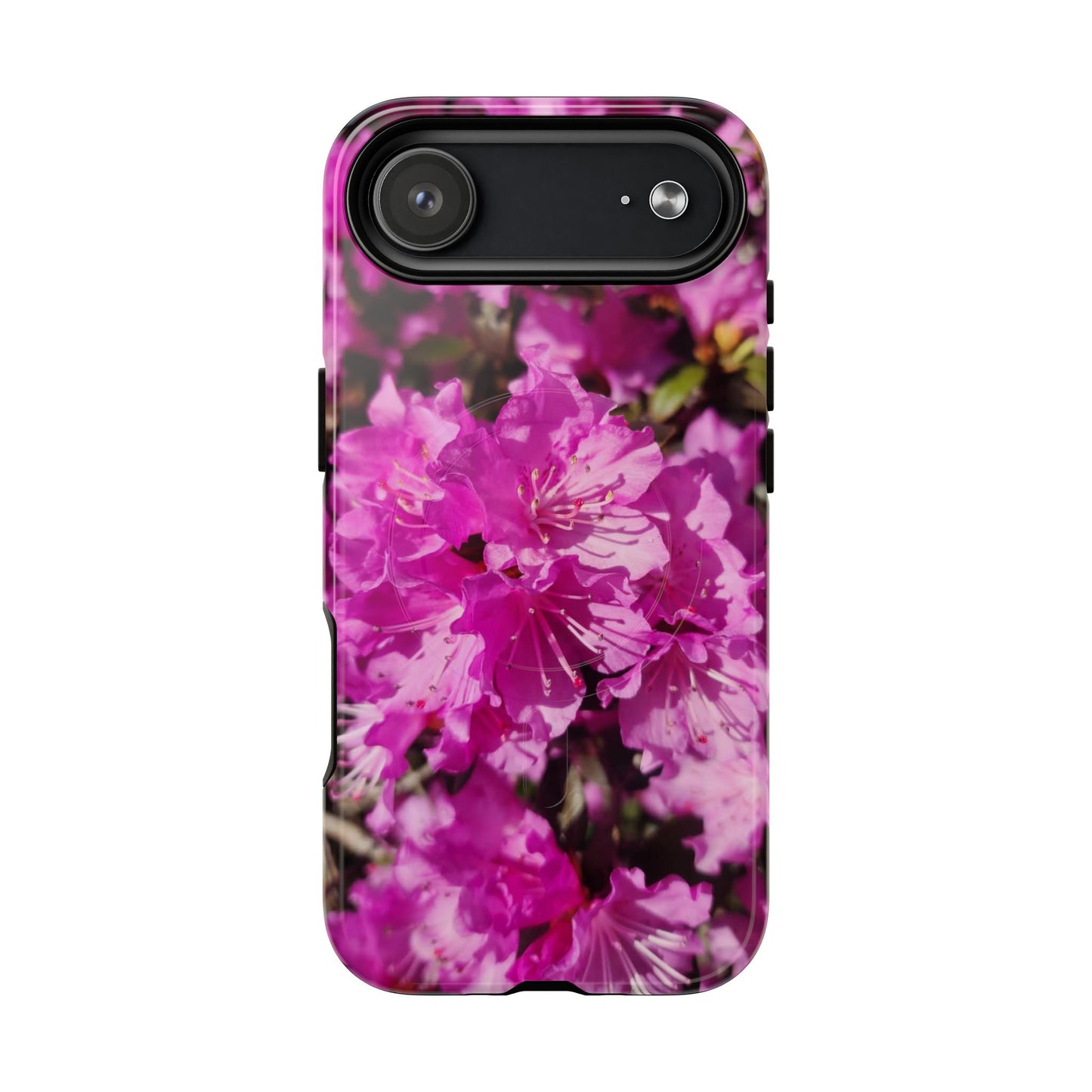 Pink Azalea Tough Magnetic Phone Case — Floral Protective Phone Cover