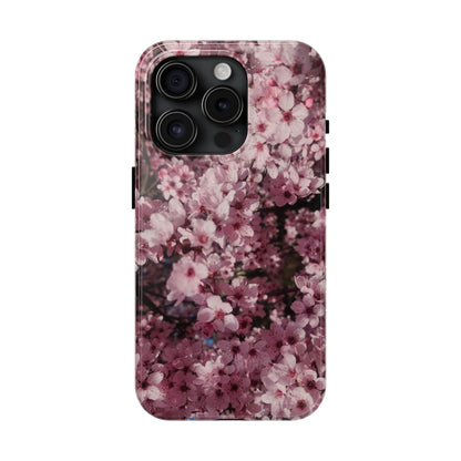 Cherry Blossom Tough Phone Case – Pink Floral Protective Phone Cover