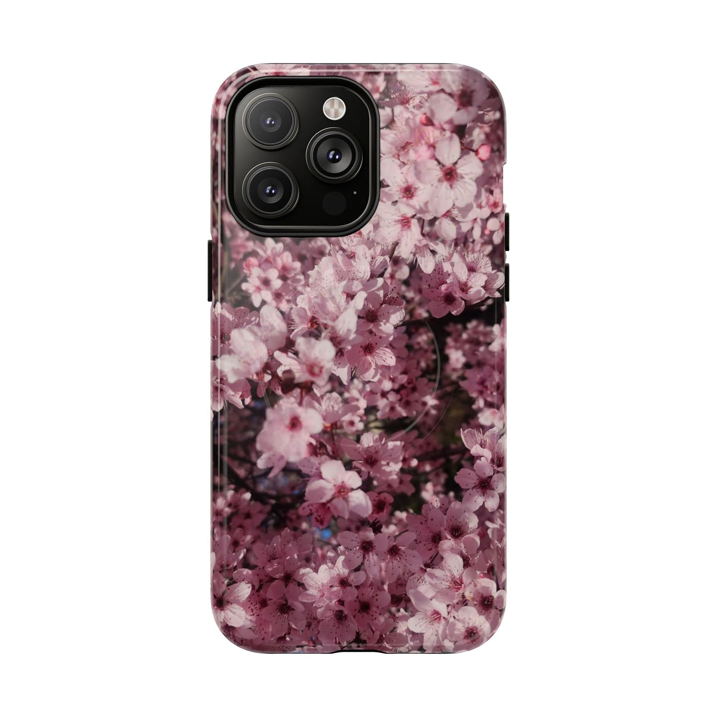 Cherry Blossom Tough Magnetic Phone Case – Pink Floral Protective Phone Cover