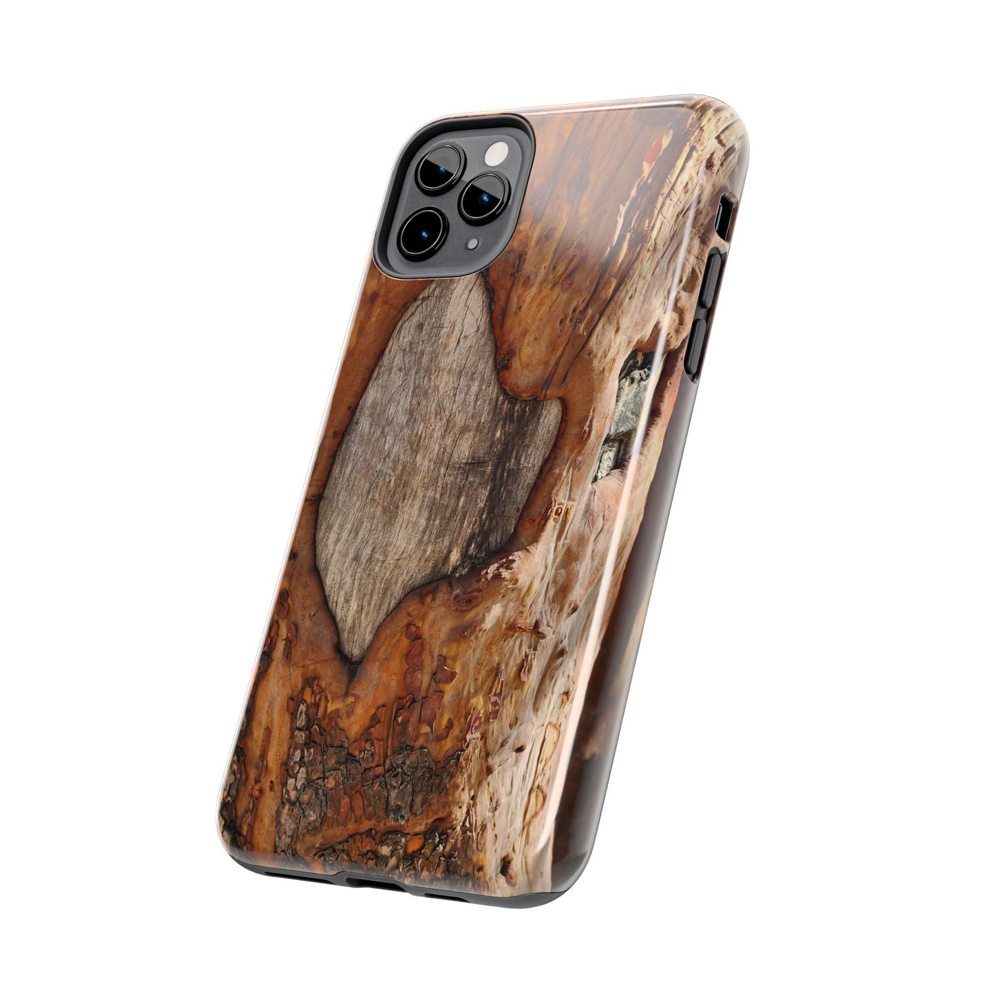 Rustic Bark Tough Phone Case — Wood Texture Protective Phone Case