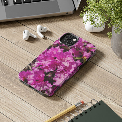Pink Azalea Tough Phone Case — Floral Protective Phone Cover