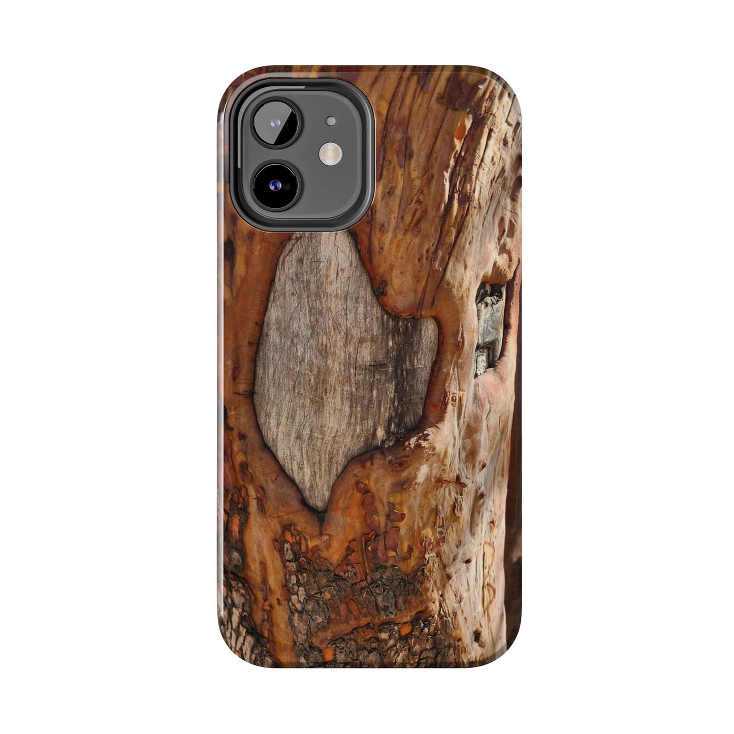 Rustic Bark Tough Phone Case — Wood Texture Protective Phone Case