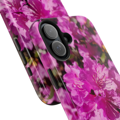 Pink Azalea Tough Phone Case — Floral Protective Phone Cover