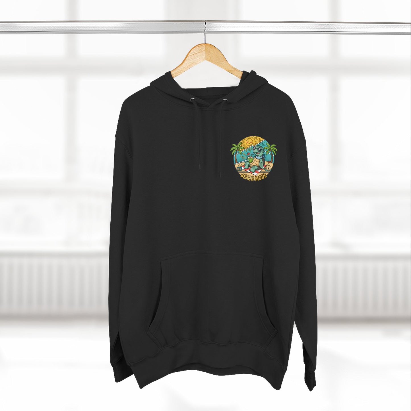 Beach Mode Turtle Hoodie | Tropical Surf Palm Trees