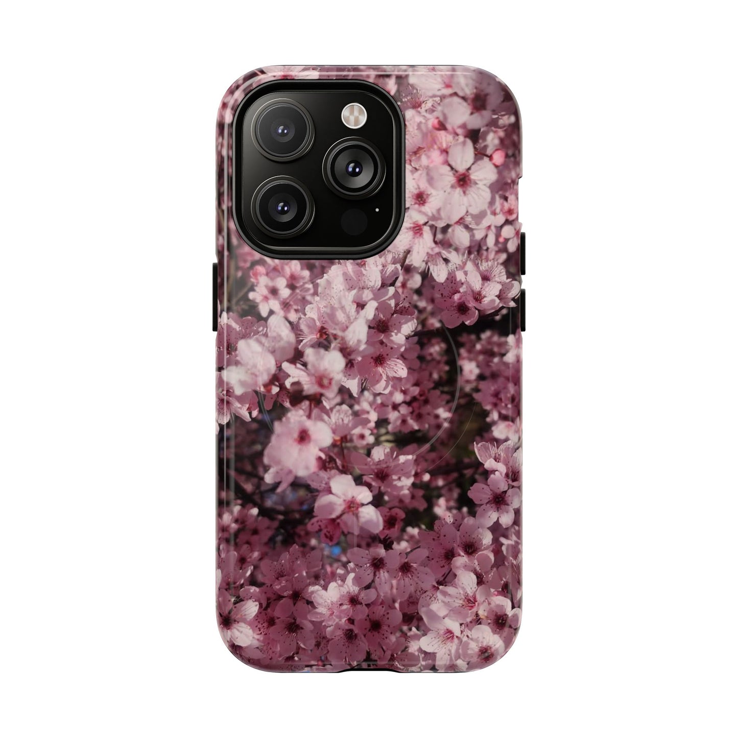 Cherry Blossom Tough Magnetic Phone Case – Pink Floral Protective Phone Cover