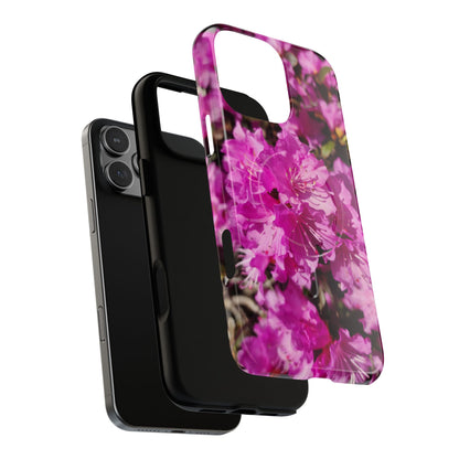 Pink Azalea Tough Magnetic Phone Case — Floral Protective Phone Cover