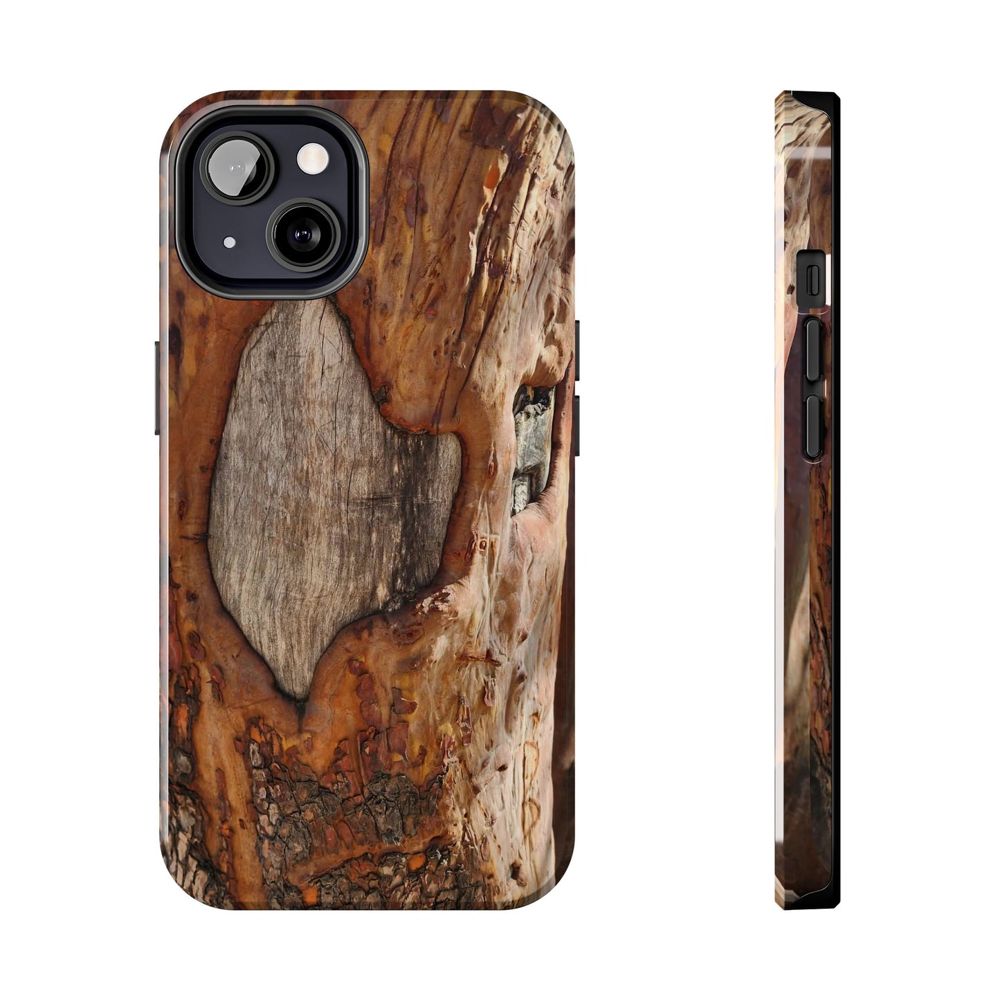 Rustic Bark Tough Phone Case — Wood Texture Protective Phone Case