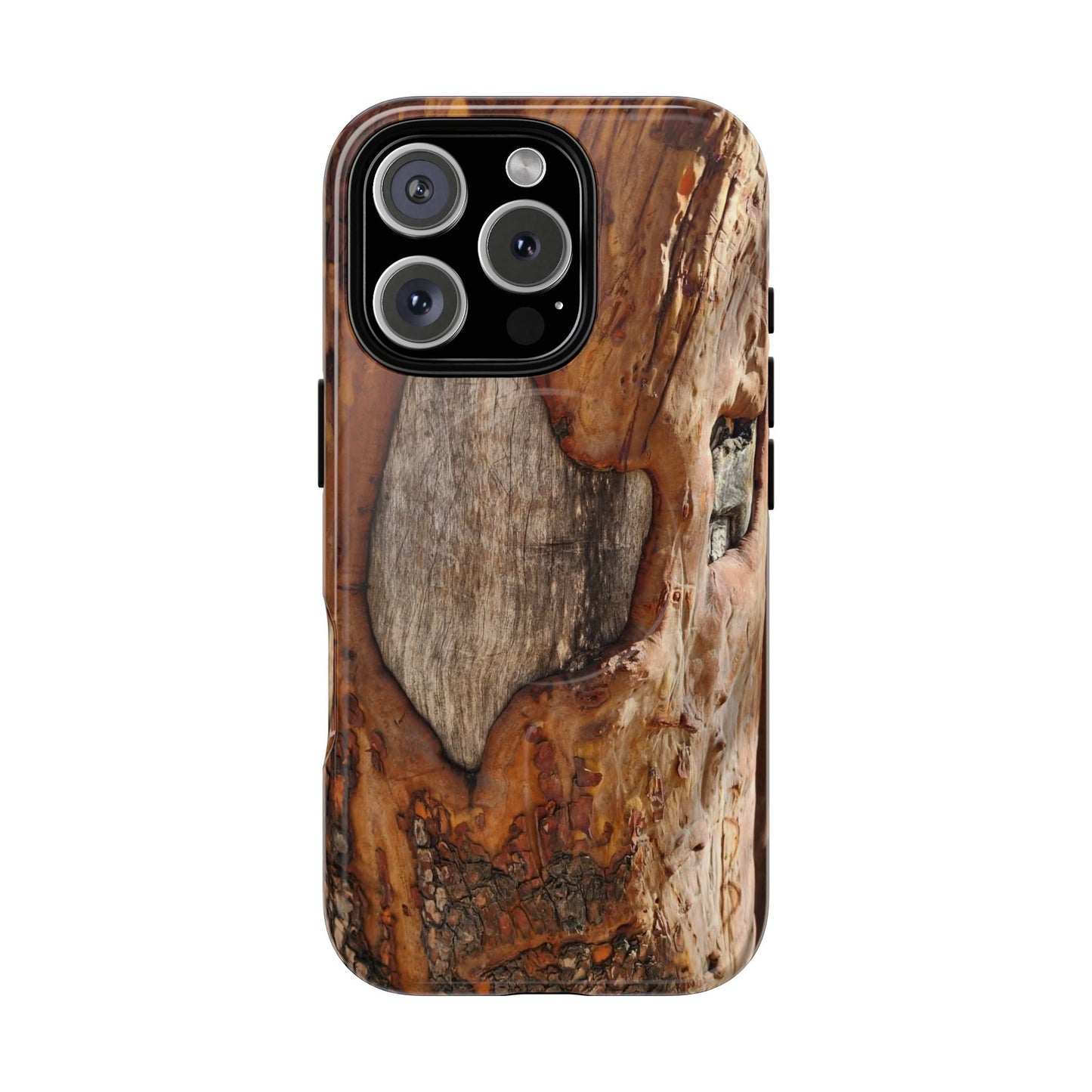 Rustic Bark Tough Magnetic Phone Case — Wood Texture Protective Phone Case