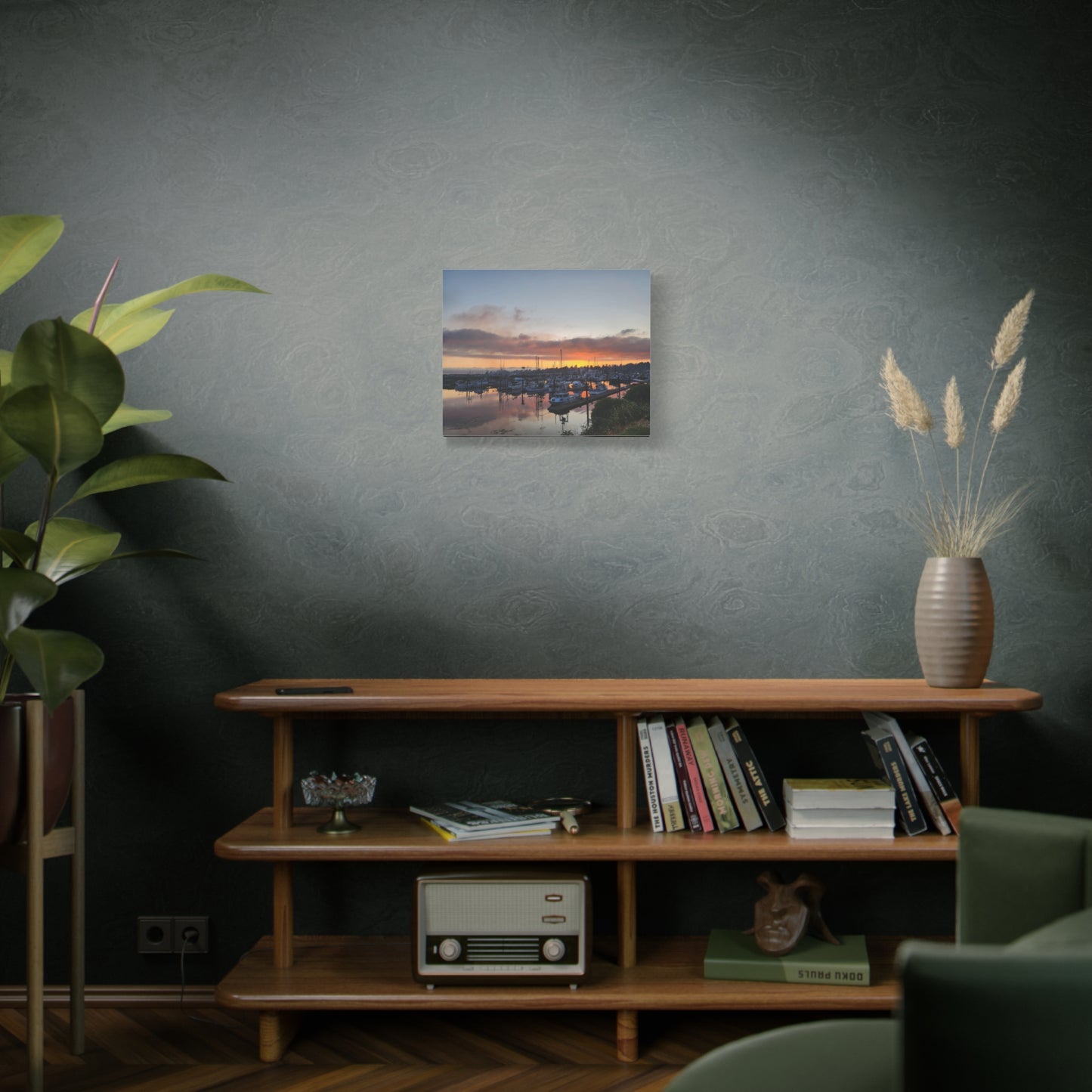 Harbor Sunset Matte Canvas Print — Stretched Wall Art